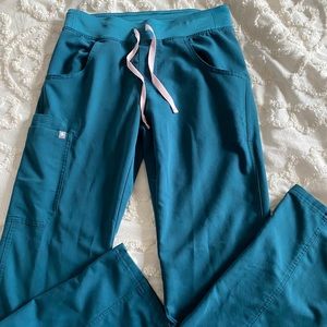 Figs Caribbean Blue Kade Scrub Pants XS